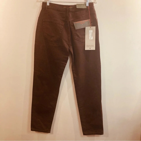 KATHARINE HAMNETT Sz 32 Tapered Slim Leg High Rise Jeans in Brown NWT - Picture 11 of 11